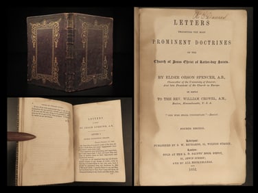 1852 Mormon Letters Orson Spencer Doctrine Latter-Day Saints LDS Salt Lake Utah<