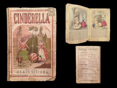 1888 Cinderella Illustrated Childrens Fairy Tales Color Illustrated McLoughlin