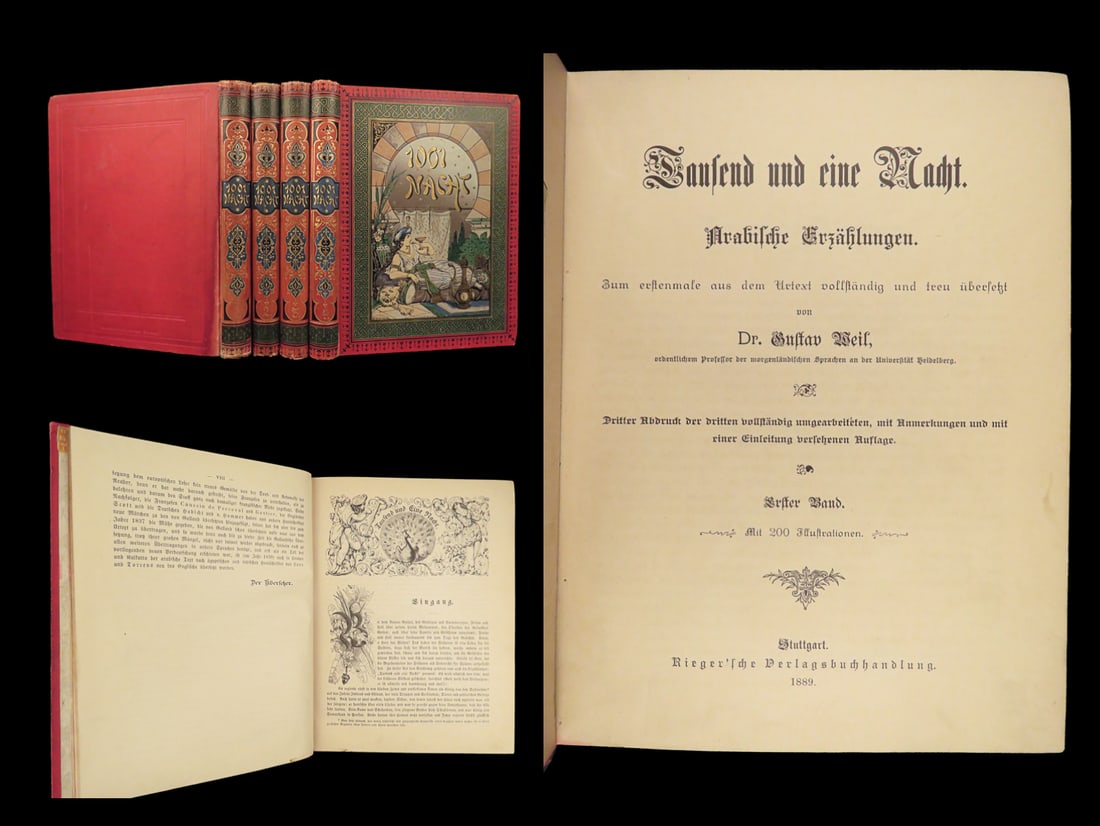 Tausend und eine Nacht – Gustav Weil, 1889 | 4v, German Arabian Nights (1 of 10)
