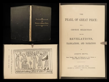 1891 Pearl of Great Price Joseph Smith LDS Church Book of Mormon Revelation Utah