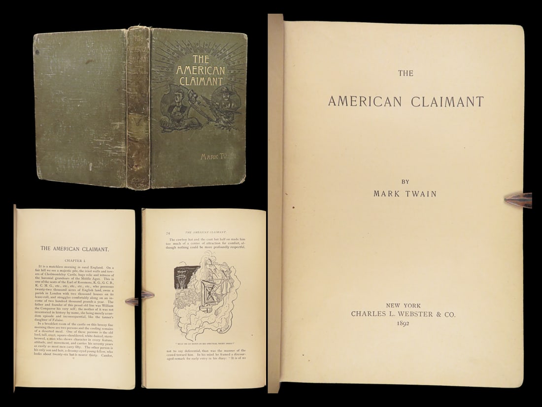 The American Claimant – Mark Twain, 1892 First Edition | Dan Beard Illustrations (1 of 10)