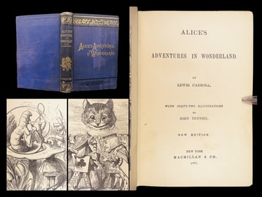 1893 Alice in Wonderland Lewis Carroll Tenniel Illustrated Fantasy Classic RARE