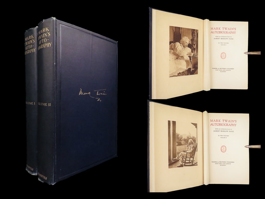 Mark Twain's Autobiography – Twain, 1924 1st Ed (1 of 10)