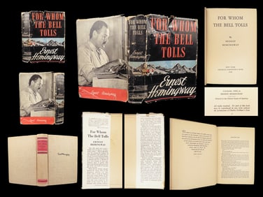 1940 Ernest Hemingway 1st ed For Whom the Bell Tolls American War | Orig. DJ
