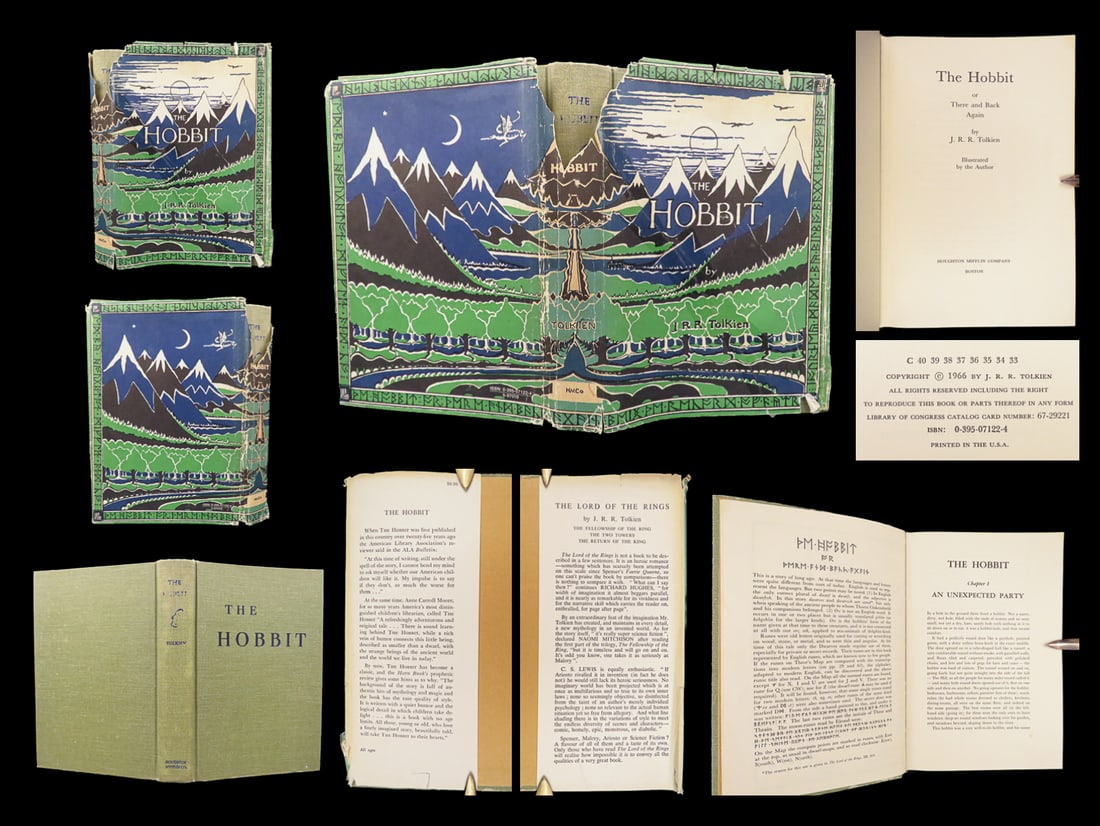 1966 The Hobbit 1st ed | J.R.R. Tolkien 40th printing + Maps + Original DJ: 1966 The Hobbit 1st ed | J.R.R. Tolkien 40th printing + Maps + Original DJ “Do you wish me a good morning, or mean that it is a good morning whether I want it or not; or that you feel good this morn