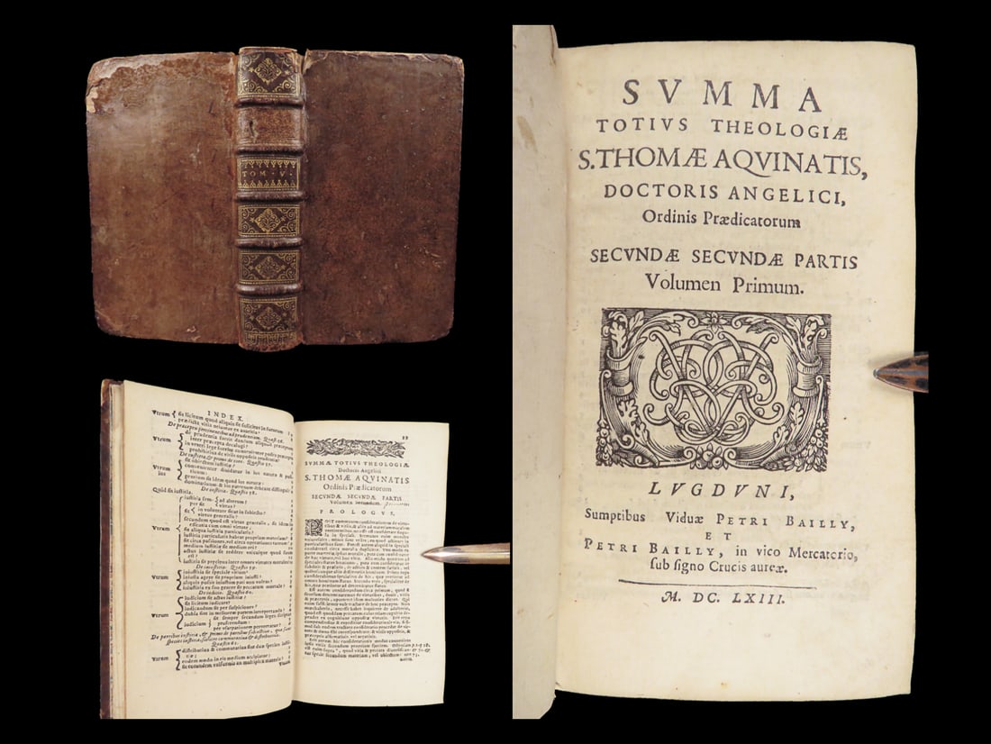 Summa totius theologiae | Thomas Aquinas, 1663, Volume II, Leather (1 of 10)