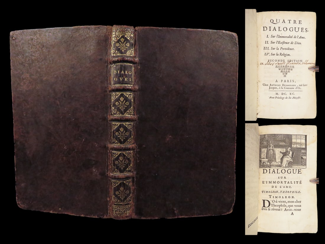 Quatre Dialogues – François-Timoléon de Choisy – 1690 | Abbe Dangeau Conversion (1 of 10)