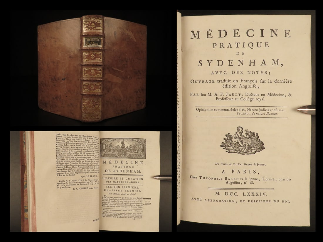 1784 English Medicine & Surgery of Thomas Sydenham Cures Smallpox Hysteria Letters: 1784 English Medicine & Surgery of Thomas Sydenham Cures Smallpox Hysteria Letters A rare 18th-century printing of Thomas Sydenhams medical works including his famous medical treatise “Observationes