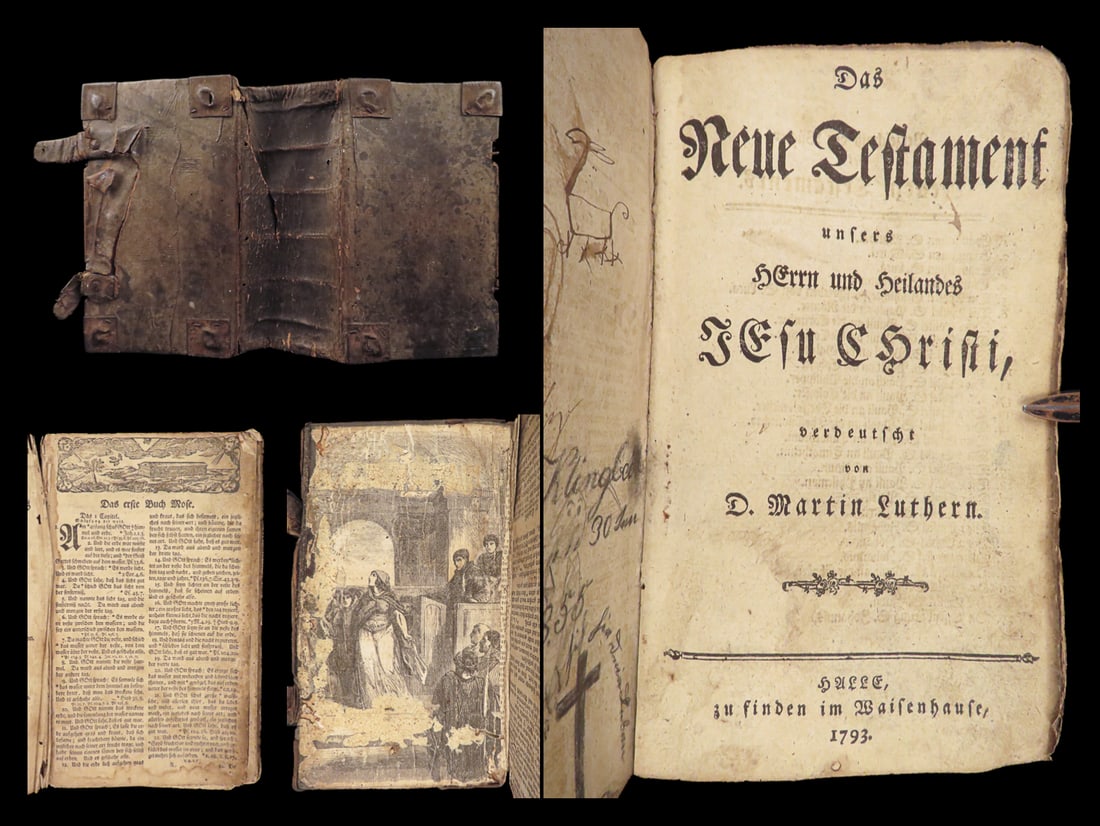 Die Bibel – Martin Luther – 1793 | Cansteinische Halle German Holy Bible: Die Bibel was translated into German by Martin Luther and has long been the most desirable German translation of the Bible. Luther bibles have always maintained their popularity throughout the centuri