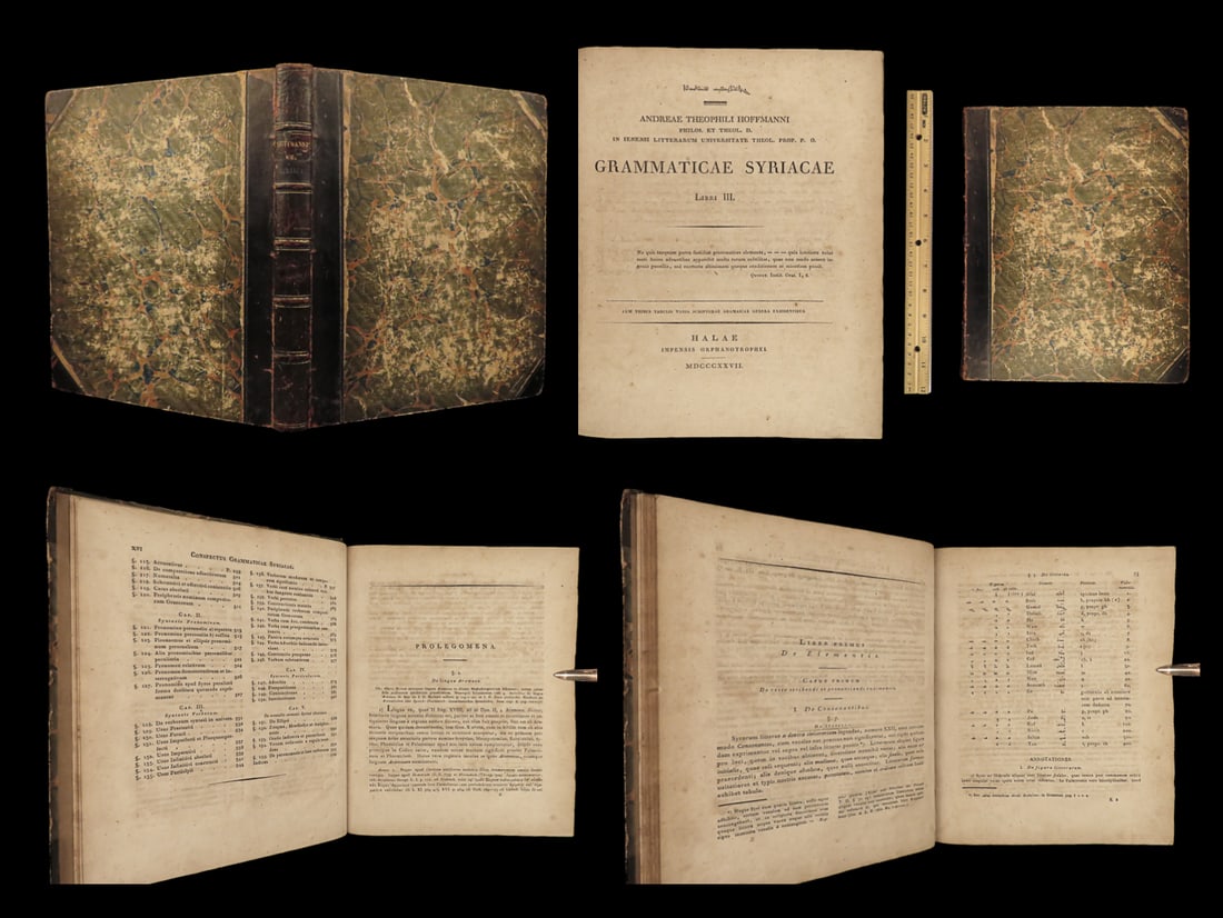 1827 1ed Syriac Grammar Hoffmann Language Linguistics Aramaic Bible Archaeology (1 of 20)