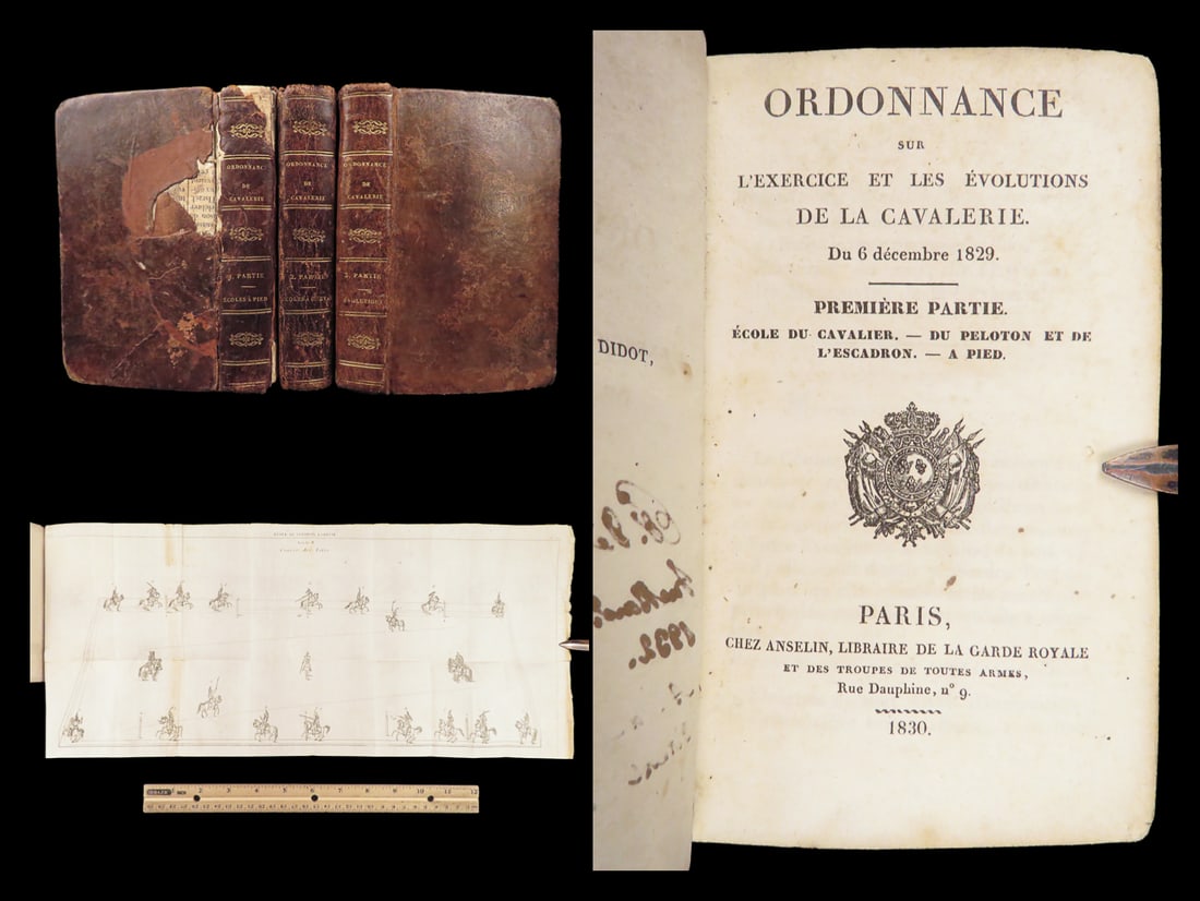 French Military Ordinances – 1830 | Illustrated First edition | Cavalry Infantry (1 of 10)