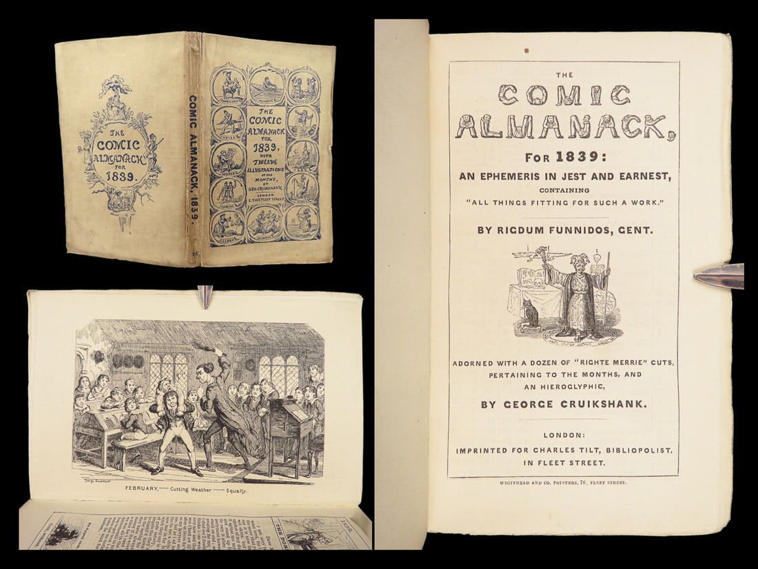 The Comic Almanack – George Cruikshank, 1839 | Monthly Etchings, Thackeray Text (1 of 10)