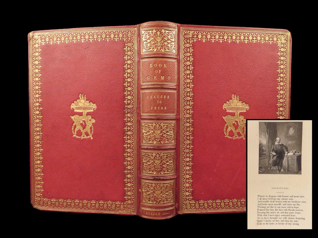 The Book of Gems – S.C. Hall, 1844 | Victorian Poetry Anthology: The Book of Gems: The Poets and Artists of Great Britain edited by Samuel Carter Hall is a Victorian-era anthology celebrating British poetry and literature. This first volume of the series curates se