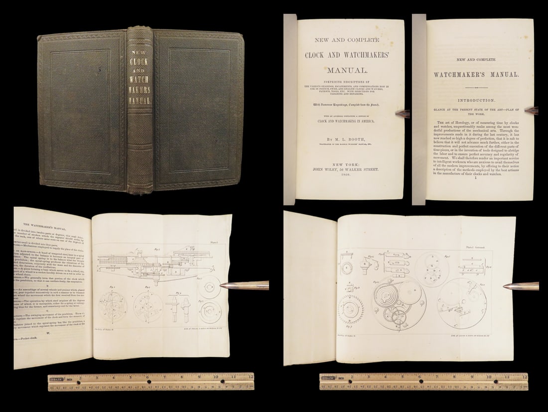 Clock and Watchmakers' Manual | Booth, 1860 – Illustrated, American Watchmaking (1 of 10)