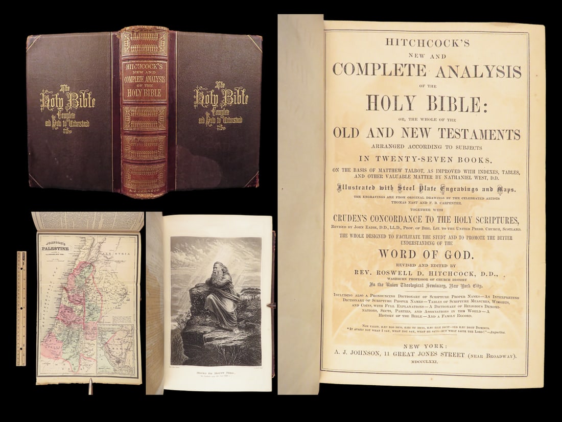 Hitchcock’s Analysis of the Holy Bible – Roswell Hitchcock – 1871 | Illustrated: Hitchcocks New and Complete Analysis of the Holy Bible by Roswell Hitchcock is structured Biblical reference. Published in 1871, this book organizes all the books of the Old and New Testament with ful