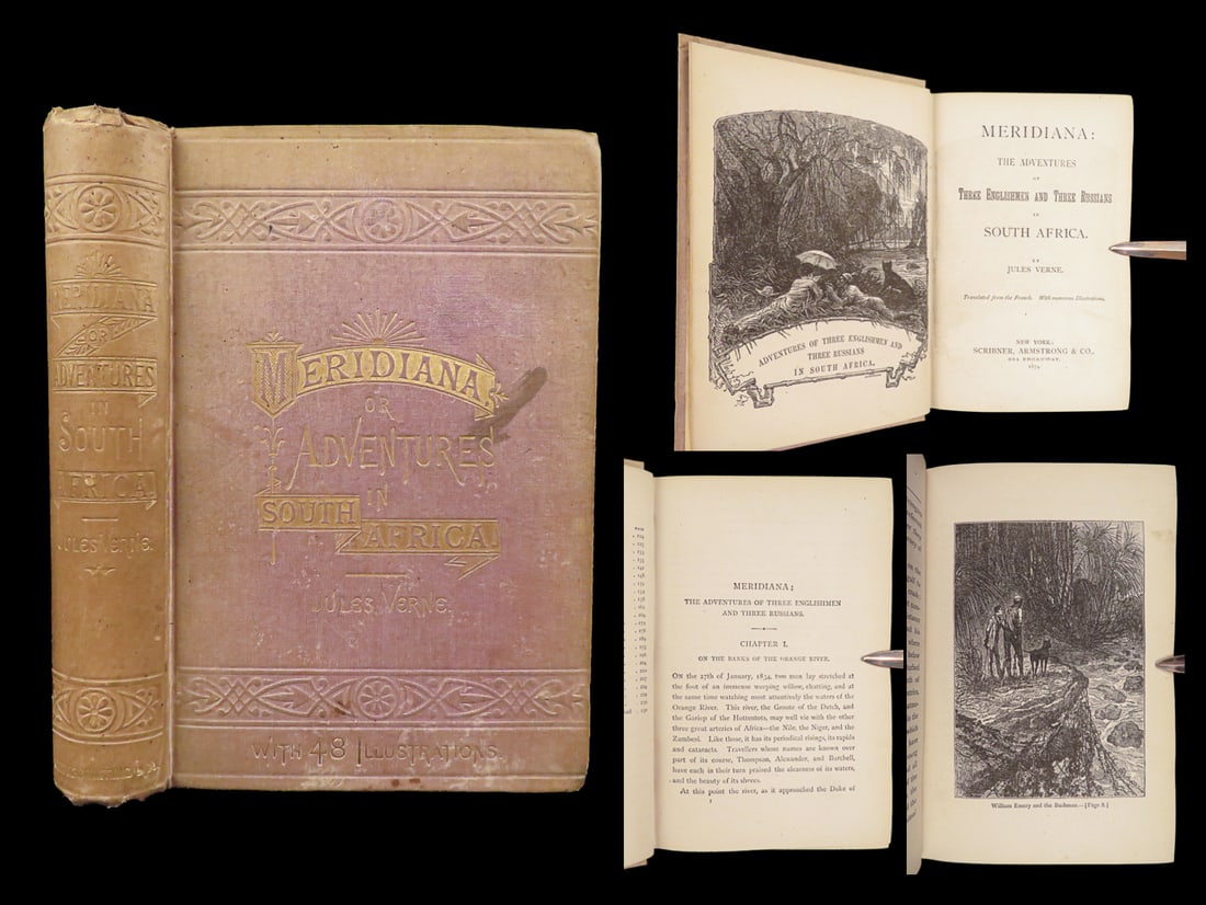 Meridiana – Jules Verne, 1874 First U.S. Edition | 48 Steel Engravings (1 of 10)