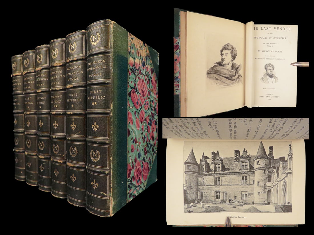 Romances – Alexandre Dumas – 1894 | Fine Leather Display, Six Volume Set (1 of 10)
