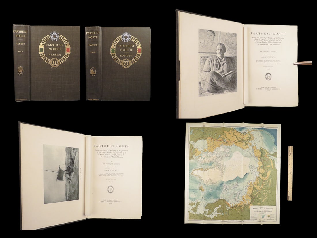Farthest North – Fridtjof Nansen – 1898 | Arctic Exploration, Illustrated 2 Vols (1 of 10)