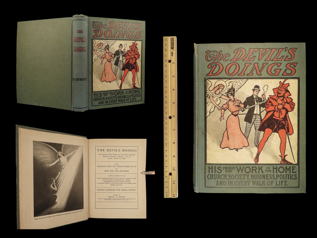 1905 1st/1st The Devils Doings Sin Temptation Christianity Satan Demons Heath (1 of 20)