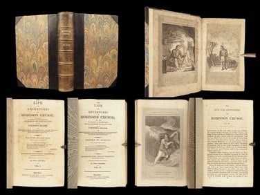Life and Adventures of Robinson Crusoe, Daniel Defoe – 1812 | Illustrated