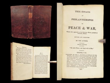 Essays of Philanthropos | William Ladd, 1827 – American Anti-War Pacifism