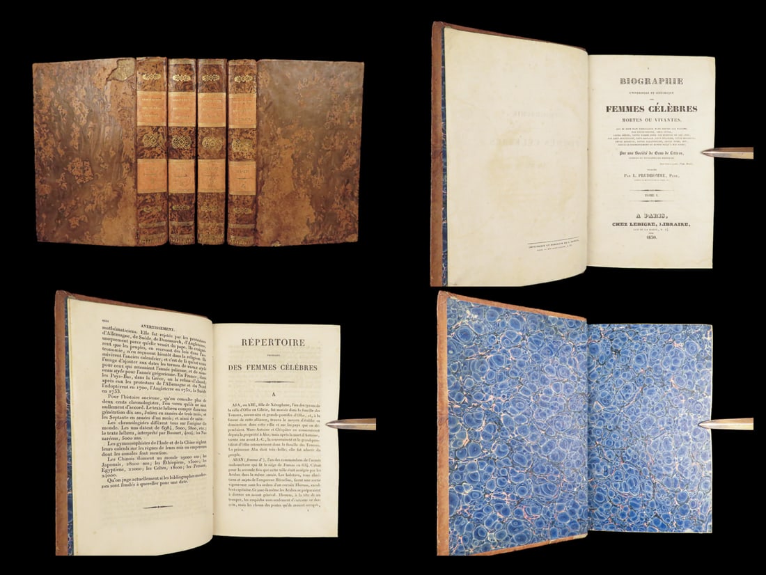 Biographie Universelle des Femmes Célèbres – Louis Marie Prudhomme – 1830 | 4v (1 of 10)