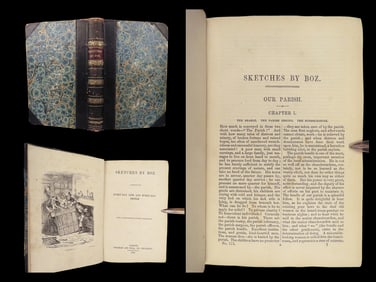 Sketches by Boz – Charles Dickens, 1850 | Victorian London, Cruikshank Frontispiece
