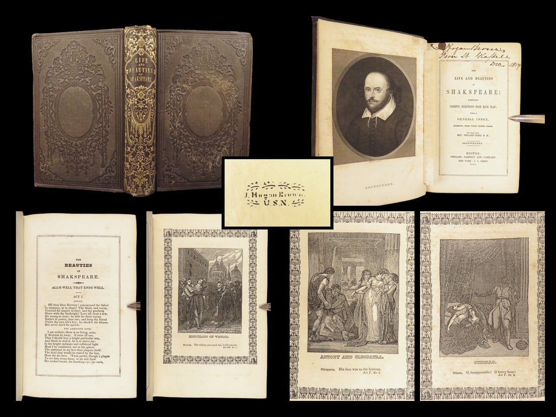 Life and Beauties of Shakspeare – William Dodd, 1856 | Confederate Naval Inscription (1 of 10)
