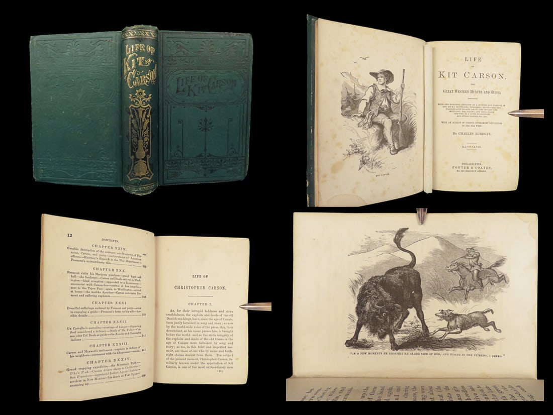 Life of Kit Carson | Burdett, 1869 – American Frontier Biography (1 of 10)