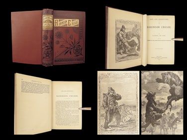 Robinson Crusoe – Daniel Defoe, 1880 Cogswell | Illustrated Edition