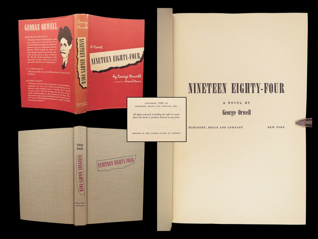 Nineteen Eighty-Four – George Orwell, 1949 First U.S. Edition | Dystopian Novel (1 of 10)