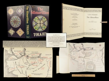 The Silmarillion | J.R.R. Tolkien, 1977 – 1st British Edition with Map & DJ