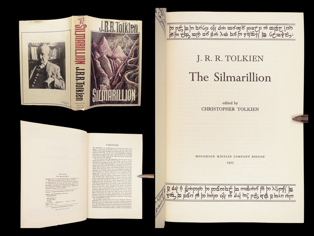 1977 JRR Tolkien 1st ed Silmarillion Lord of the Rings Middle Earth + MAP: 1977 JRR Tolkien 1st ed Silmarillion Lord of the Rings Middle Earth + MAP "All have their worth and each contributes to the worth of others.” – J.R.R. Tolkien, The Silmarillion Perhaps the bes