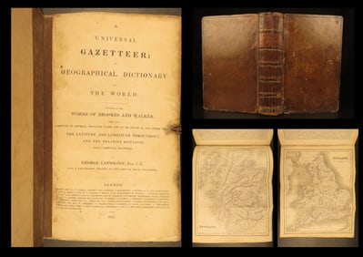 1835 – A Universal Gazetteer, Landmann | World Geography & Folding UK Maps