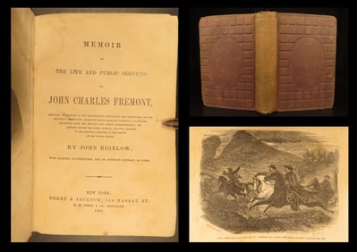 Memoir of Fremont – John Bigelow, 1856 First Edition | Western Exploration