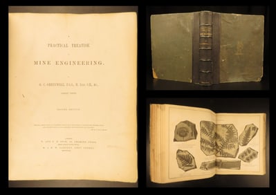 1869 – Mine Engineering | British Coal Mining Greenwell Illustrated Tools & Fossils
