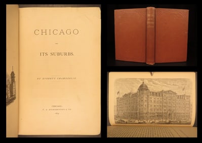 1874 – Chicago and Its Suburbs, Chamberlin | First Edition Illustrated Americana