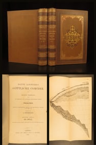 1877 – Divine Comedy, Dante Alighieri | German Edition with Maps, 2v