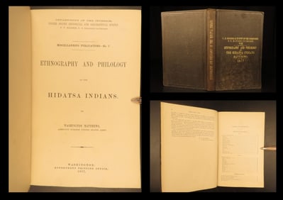 1877 – Ethnography of Hidatsa Indians | First edition, Native American Grammar