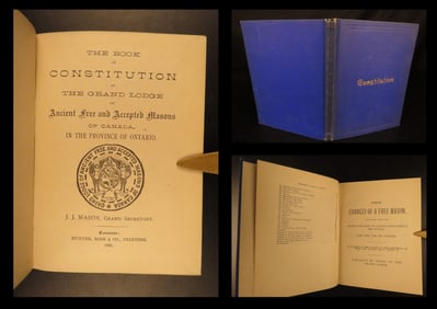1891 – Freemason Constitution – Grand Lodge of Canada | Freemasonry in Ontario