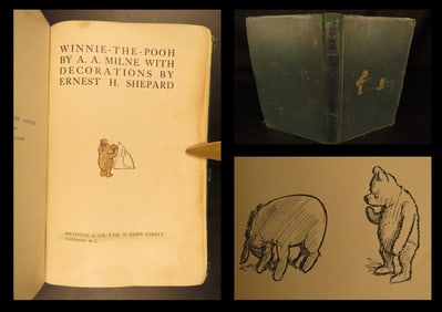 1926 Winnie the Pooh TRUE 1st ed AA Milne Illustrated Childrens Literature RARE