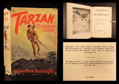 Tarzan and the Foreign Legion – Edgar Rice Burroughs, 1947 First Edition | WWII Adventure