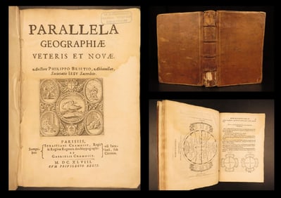 1648 Old & New World Geography, Philip Briet | Early European History & Cartography