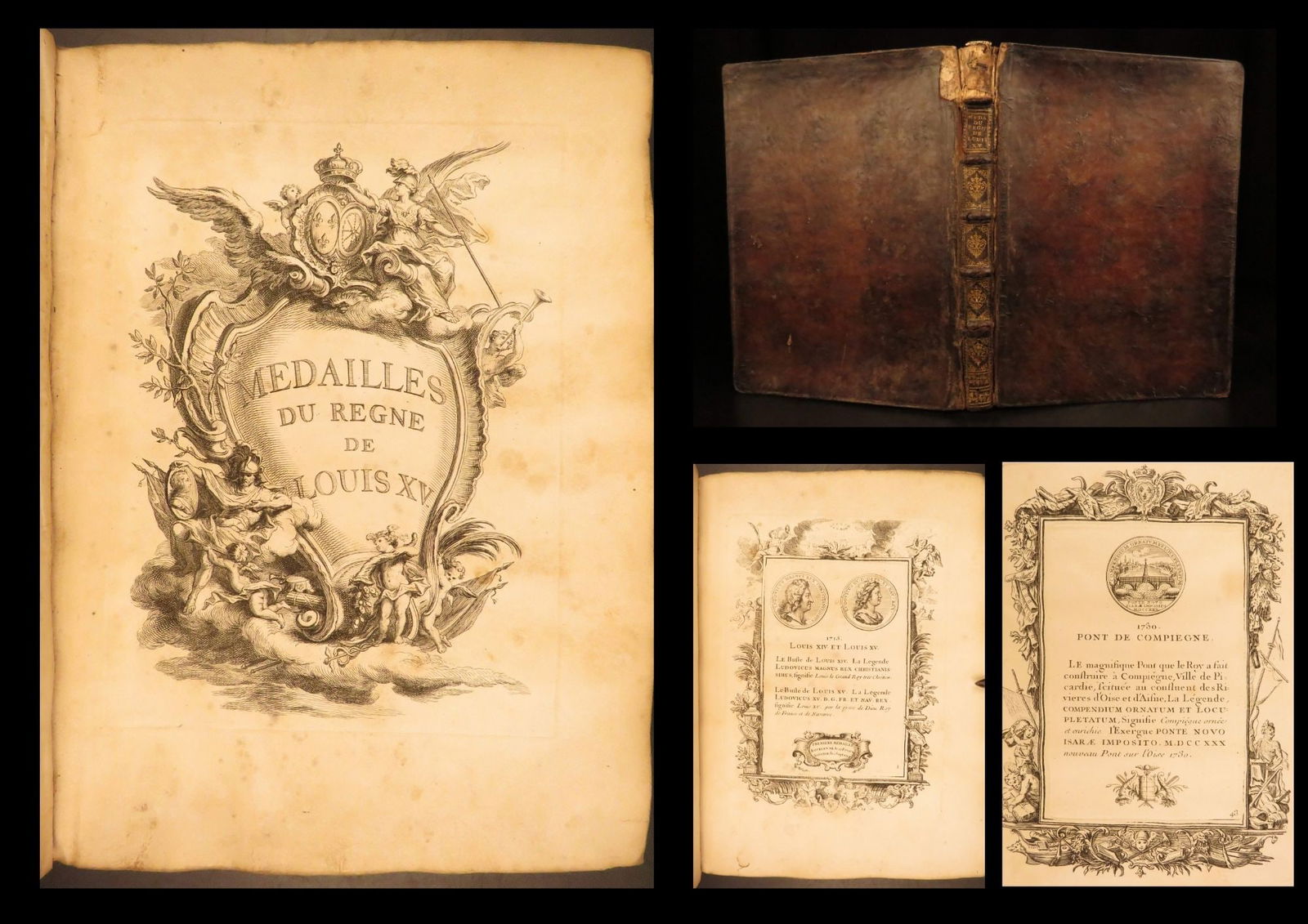 1736 - Medals of the Reign of Louis XV | 54 Engravings of Coins & Medals: Medailles du Regne de Louis XV is a 19th-century work of the medals and coins issued during the reign of King Louis XV of France. It features medals in praise of the start of his reign in 1715 through