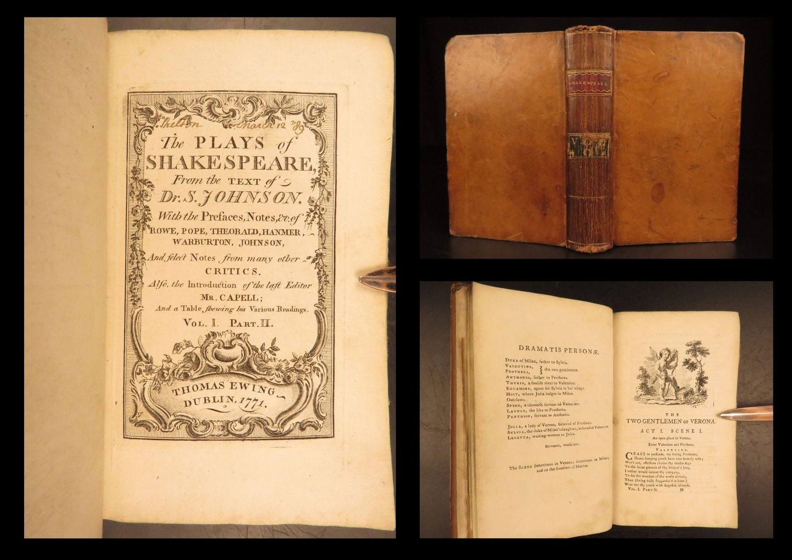 1771 – Plays of William Shakespeare | Samuel Johnson | As You Like It & Merchant of Venice (1 of 10)