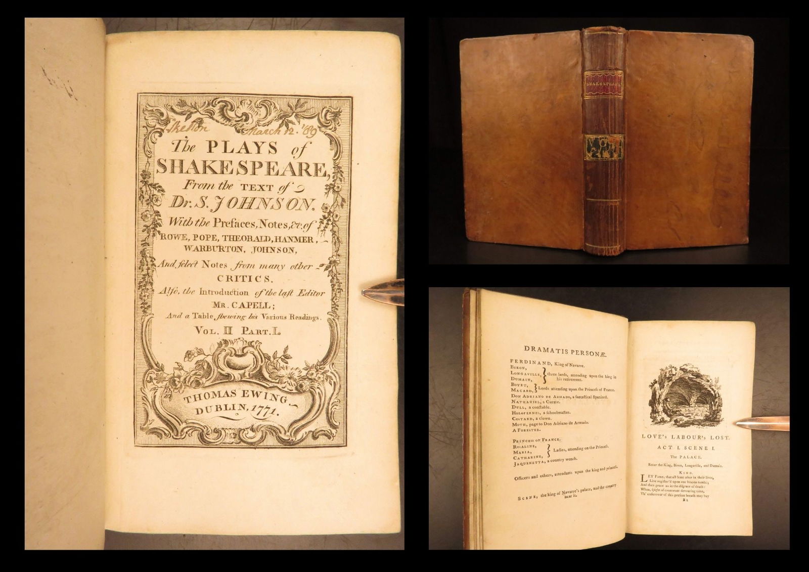 1771 – Plays of Shakespeare | Johnson | The Winter’s Tale & Twelfth Night (1 of 10)