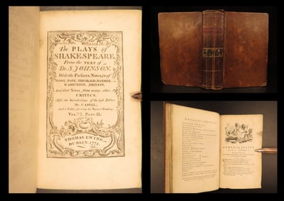 1771 – Plays of Shakespeare | Johnson | Romeo and Juliet, Othello, Hamlet