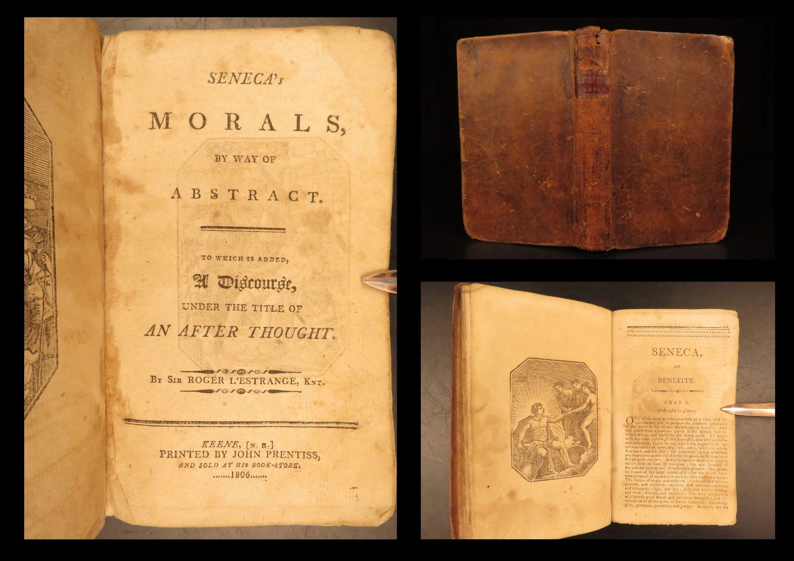 1806 – Works of Seneca | Famous Stoic Philosophy, Early American Printing (1 of 10)
