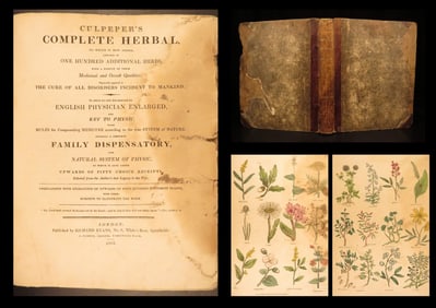 1815 – The Complete Herbal – Nicholas Culpeper | Illustrated Family Medicine