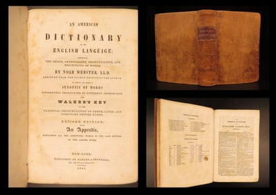 A Dictionary of the English Language – Noah Webster – 1846 | Leather Binding